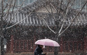 『눈이 오다:ヌ二 オダ』(雪が降る)
