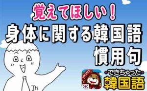 覚えてほしい韓国語の慣用句！身体に関する慣用句を例文で解説