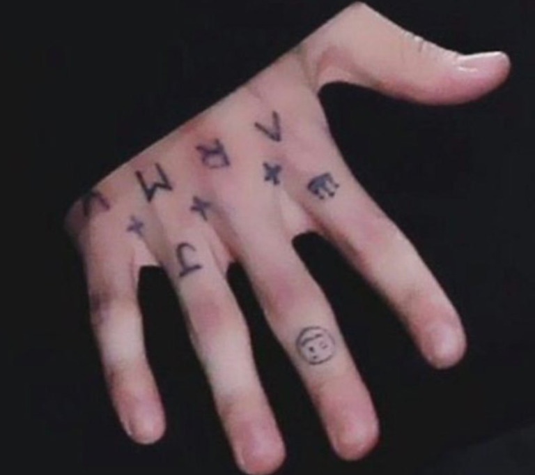 ジョングク 右の手の甲に刻まれたタトゥー