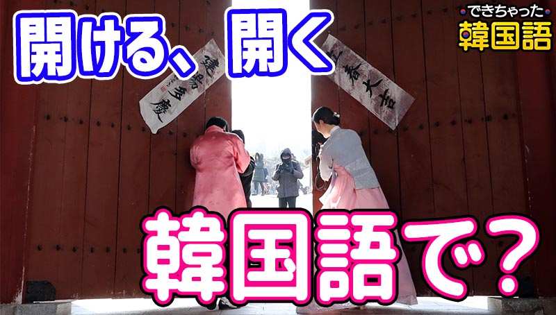 「開ける、開く」韓国語で？열다の意味と発音・活用｜열리다も例文で解説