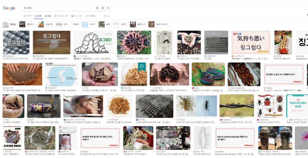 징그럽다（チングロッタ）