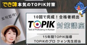 でき韓 本気のTOPIK対策講座（グループ）10回で高得点と合格を目指せ！