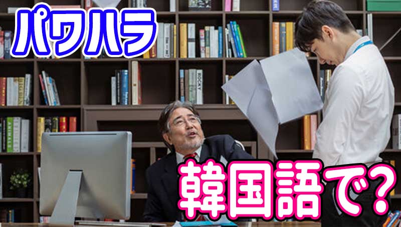 「パワハラ」韓国語で갑질（カプチル）の意味と例文、間違いやすい正しい使い方も