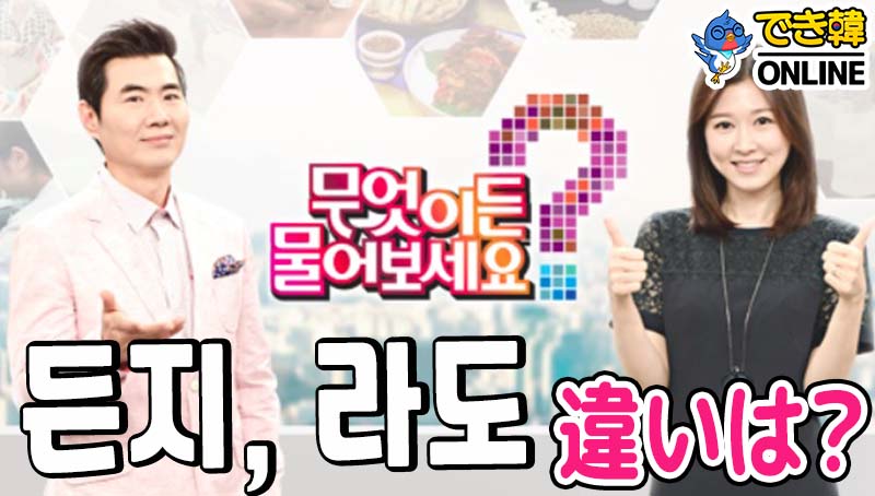 「でも」韓国語で2つ！든지, 라도の微妙な意味の違いと使い分けを例文で解説